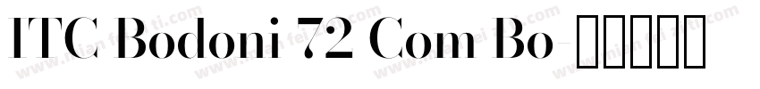 ITC Bodoni 72 Com Bo字体转换